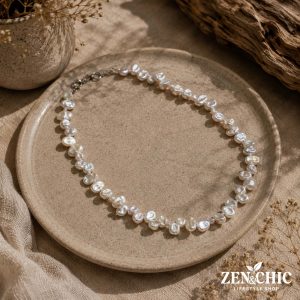 Collar de Perlas Naturales Irregulares