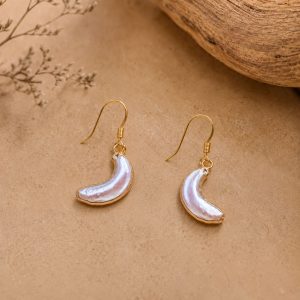 Pendientes Luna de Perla Natural